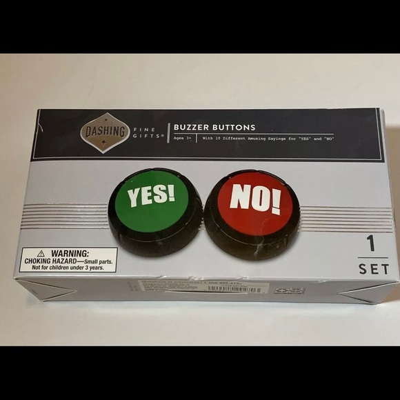 NEW! Dashing Fine Gifts Yes! No! Buzzer Buttons - Picture 2 of 4